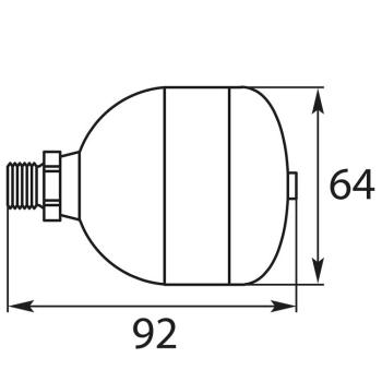 Preview: Druckspeicher 0,07 L 15-200 bar 80°C M14AG
