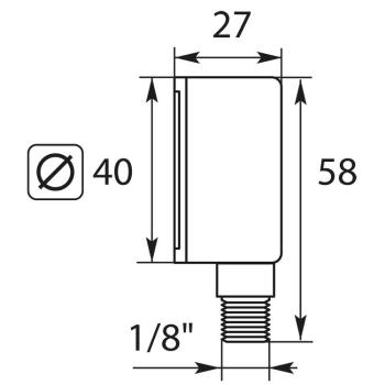 Preview: Manometer 0-16 U 40mm 1/8AG PVC