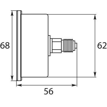 Preview: Manometer 0-250 HI 63 mm 1/4"AG WIKA
