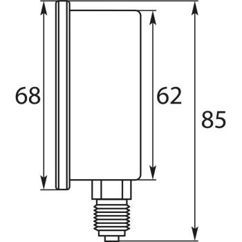 Preview: Manometer 0-250 U 63 mm 1/4"AG WIKA