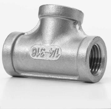 Preview: T-Stück 1/4"IG Edelstahl V4A