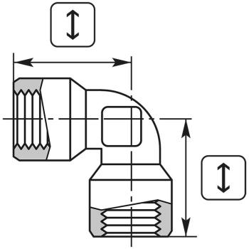 Preview: Winkel 1/4 IG Messing