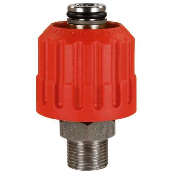 Handverschraubung 24:3/8"AG VA/rot 700 bar