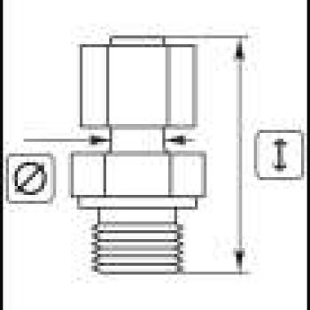 Preview: EG 10L(ÜM16x1,5) R1/4AG Stahl verzinkt