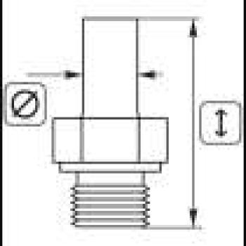 Preview: X-EG 12L R3/8AG Stahl verzinkt