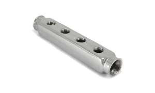 Verteilerleiste 2x1"IG-4x1/2"IG, Edelstahl