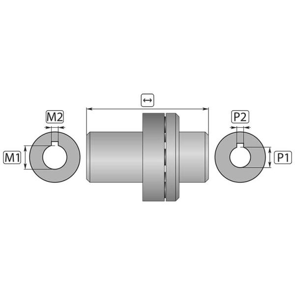 Kupplung ZG-132 24x40/38x81
