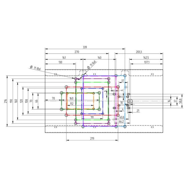 Wandkonsole Motorpumpeneinheiten 270x270x500 mm