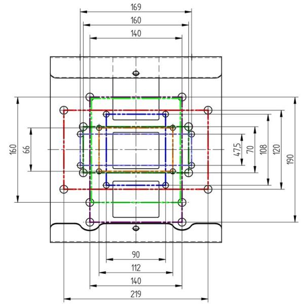 Wandkonsole Motorpumpeneinheiten 280x280x260 mm