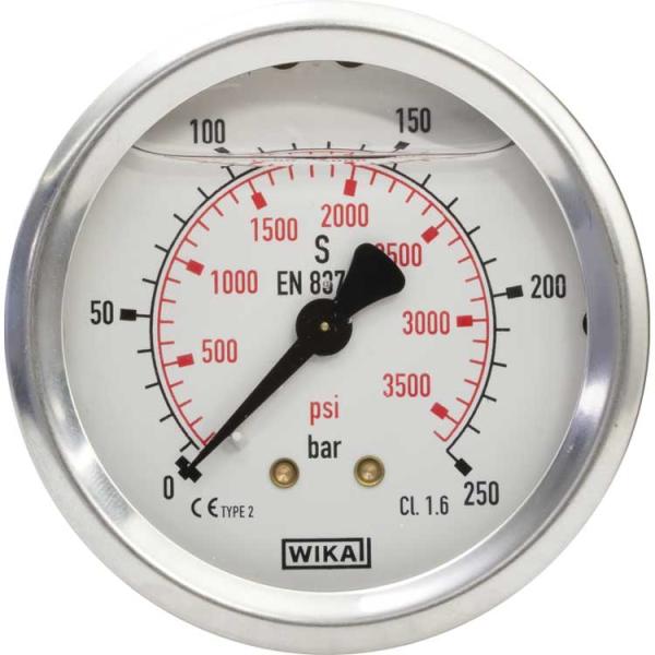 Manometer 0-160 HI 63 mm 1/4"AG WIKA