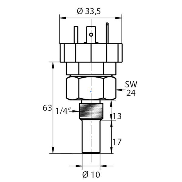 Temperaturschalter TFS135 60 C° 1/4"AG