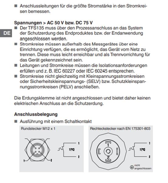 Temperaturschalter TFS135 85 C° 1/4"AG
