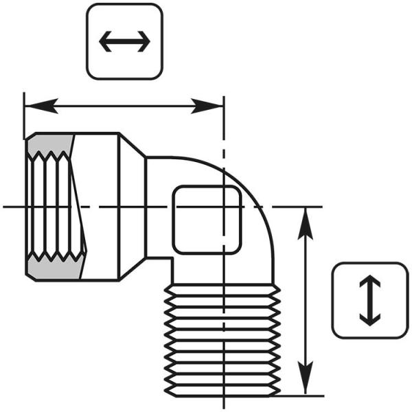 Winkel 1/2 IG-AG Messing