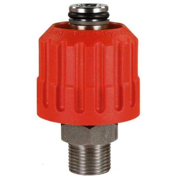 Handverschraubung 24:3/8"AG VA/rot 700 bar